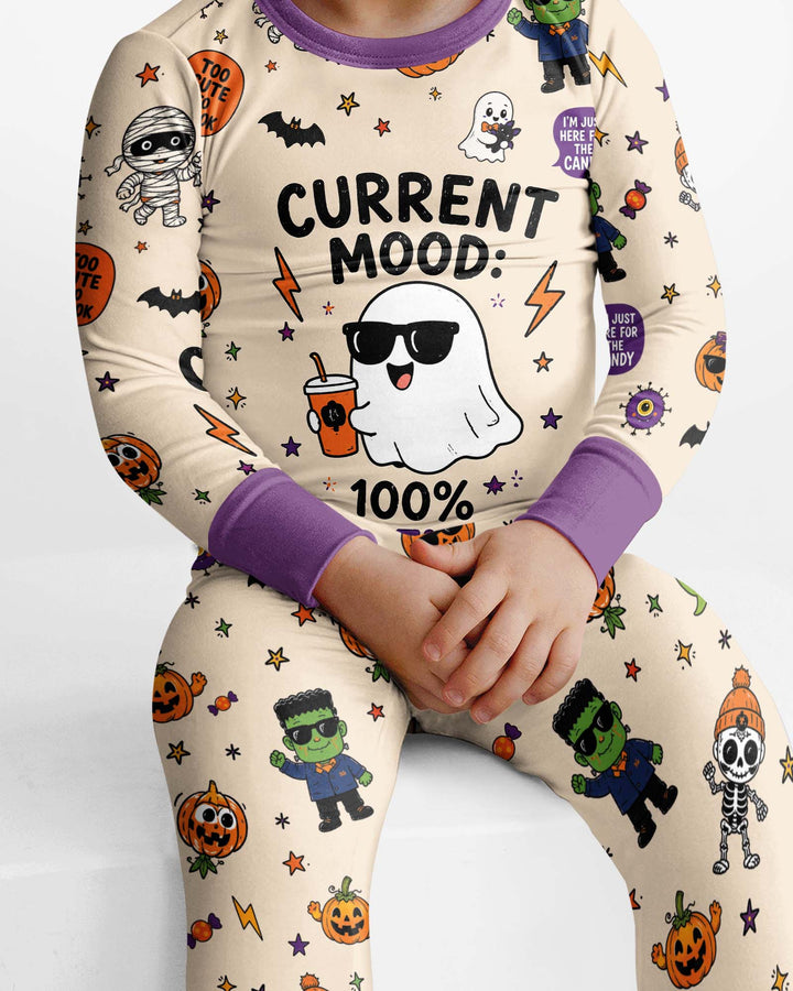 Halloween Friends Bamboo Two Piece Long Sleeve Pajama Set