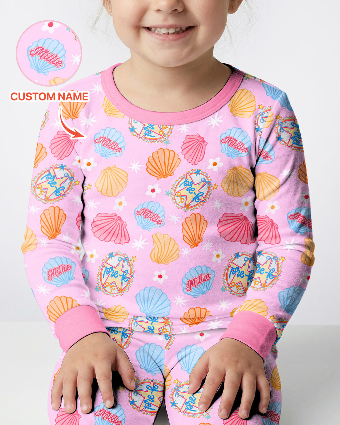 Mermaid Back To School Bamboo Two Piece Long Sleeve Pajama Set