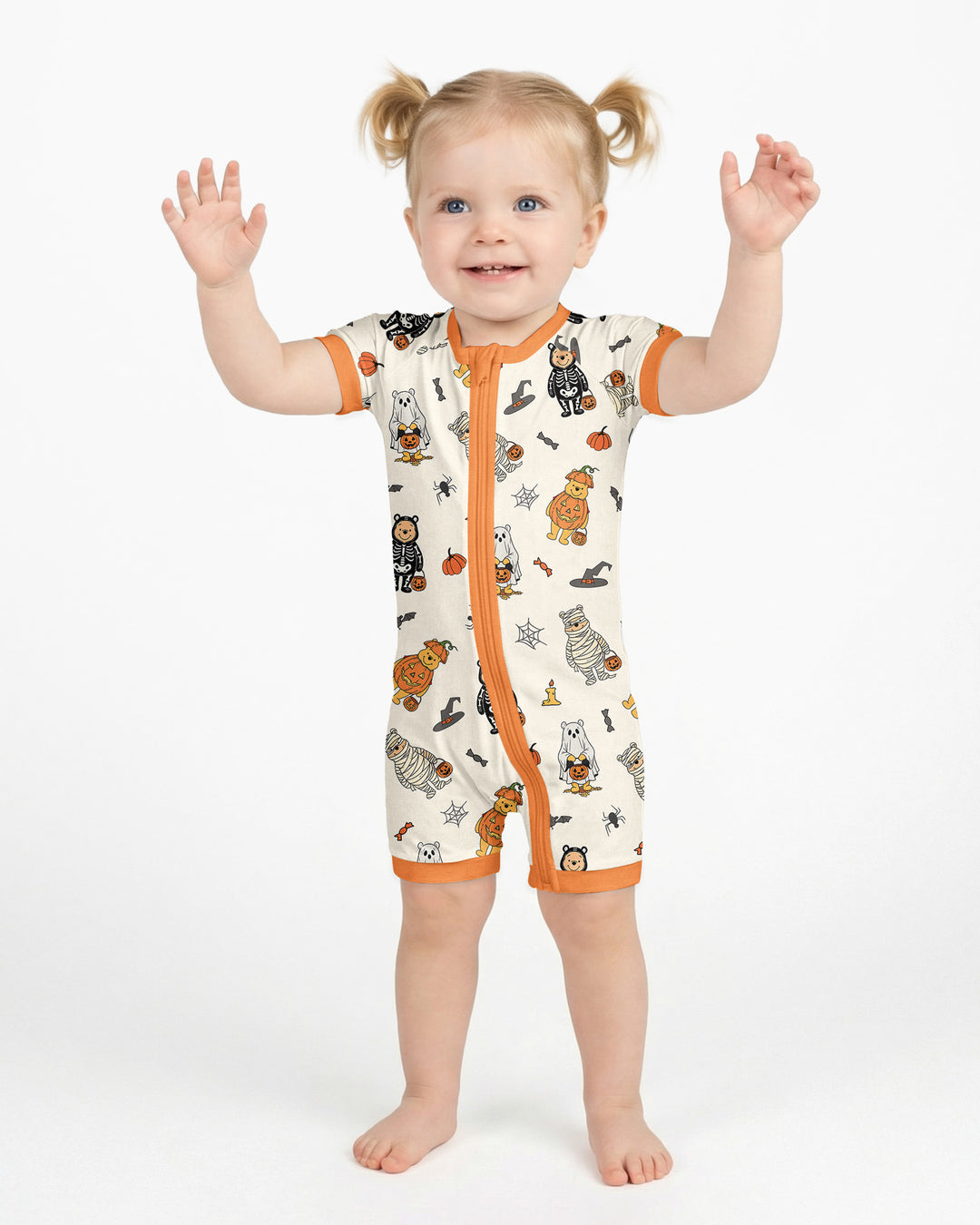 Retro Trick Or Treat Bamboo Shorty Zippy