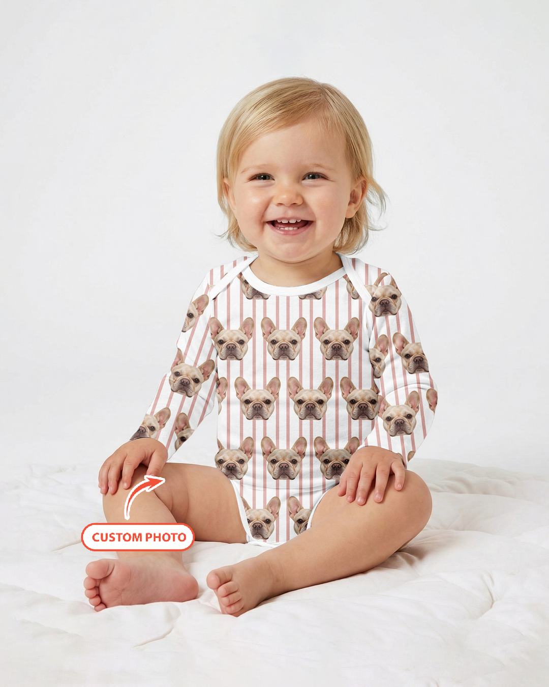 Cute Baby With Pet Bamboo Bodysuit