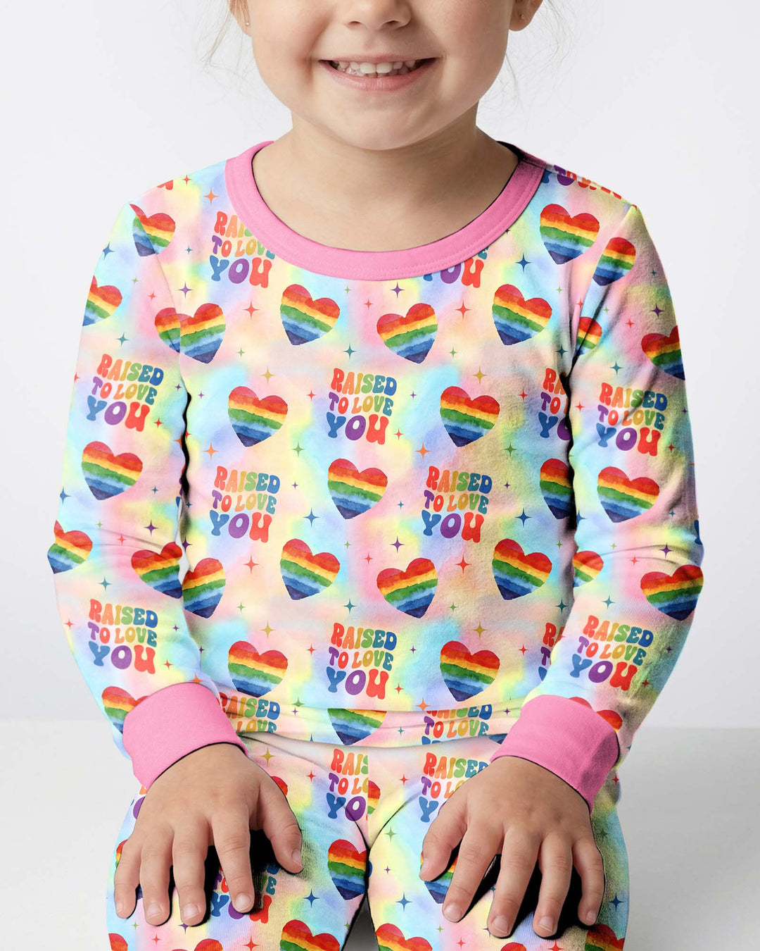 Raised To Love You Bamboo Two Piece Long Sleeve Pajama Set