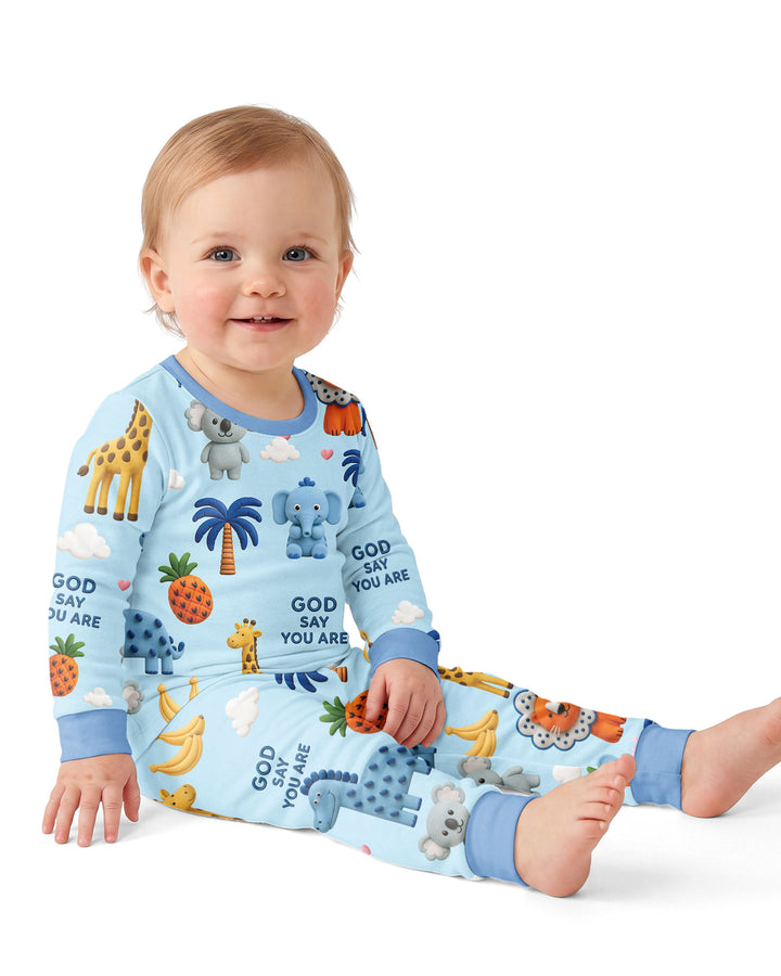 Little Blessings Bamboo Two Piece Long Sleeve Pajama Set