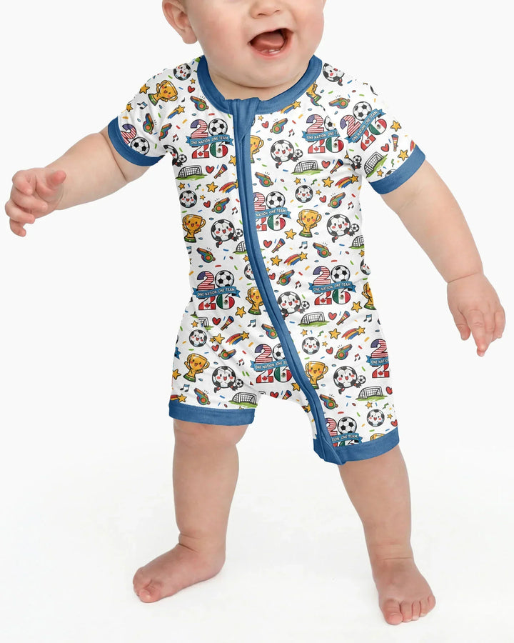 Soccer Fever 2026 Family Matching Bamboo Shorty Zippy