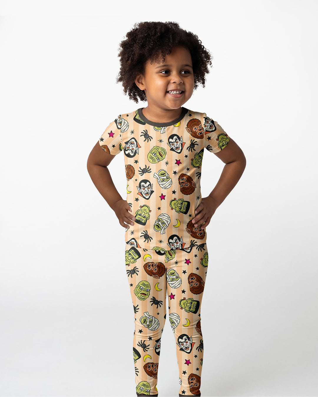 Conjunto de pijama de dos piezas de manga corta de bambú