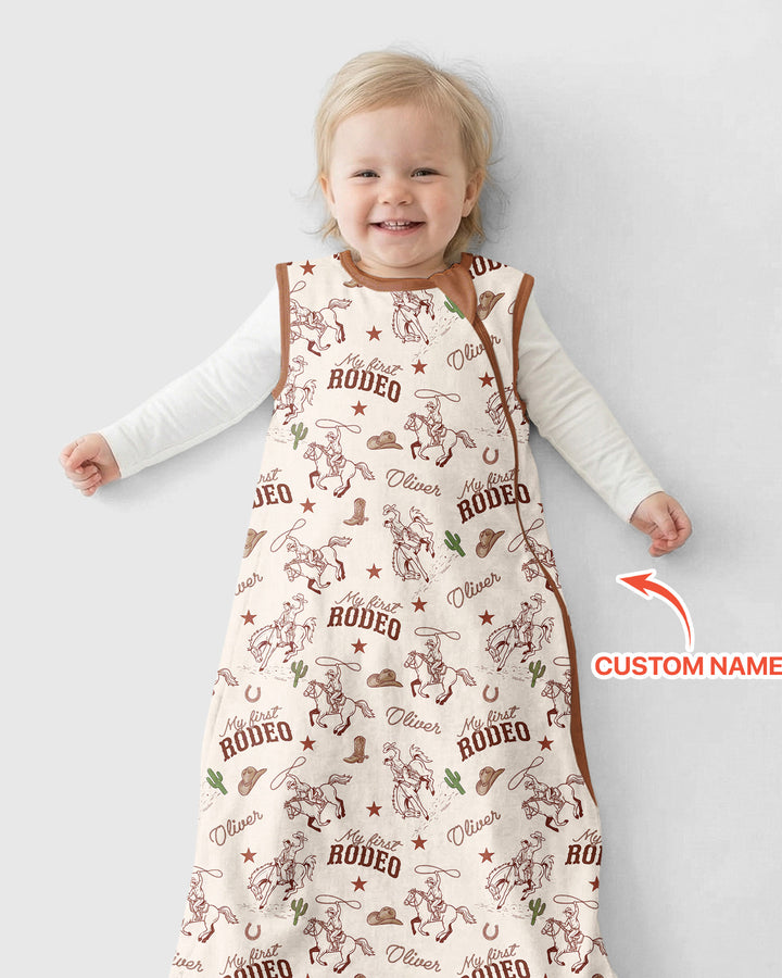 Custom Name First Rodeo Family Matching Bamboo Sleep Bag