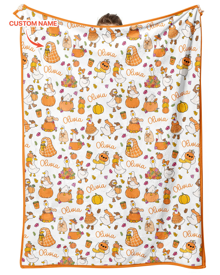 Fall Silly Goose Bamboo Blanket