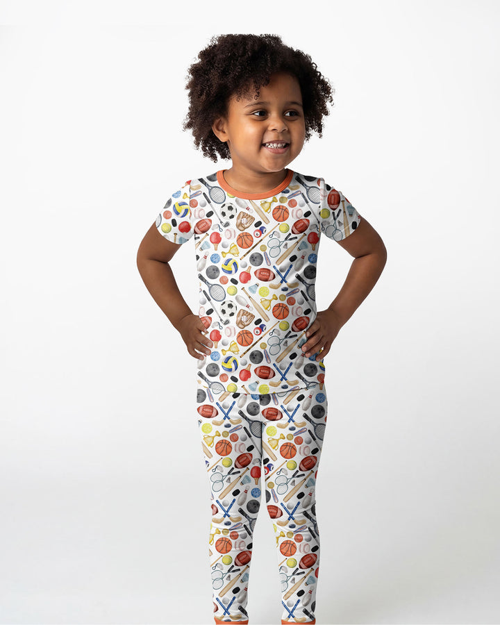 So Much Fun with Sports Bamboo Two Piece Short Sleeve Pajama Set
