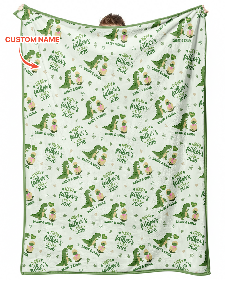 Custom Name Fathers Day 2026 Bamboo Blanket