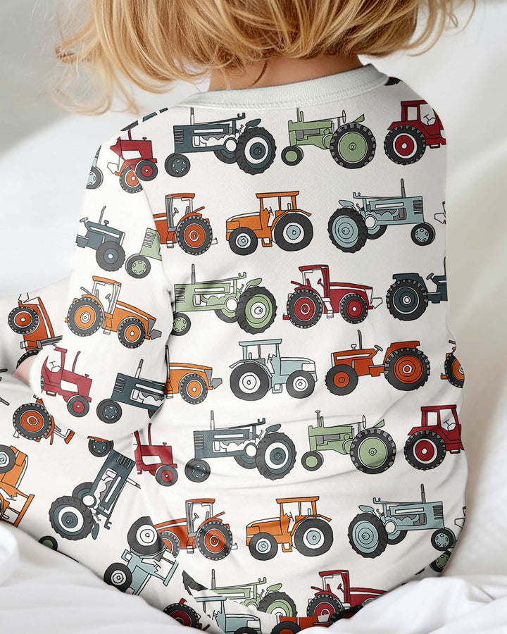 Tiny Tractors Bamboo Convertible Zippered Romper