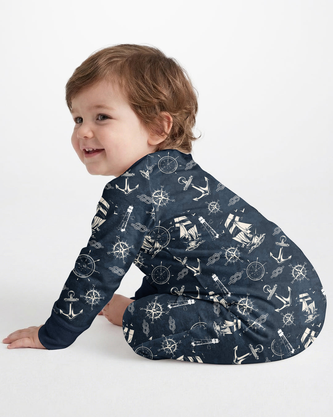 Vintage Nautical Voyage Bamboo Convertible Zippy