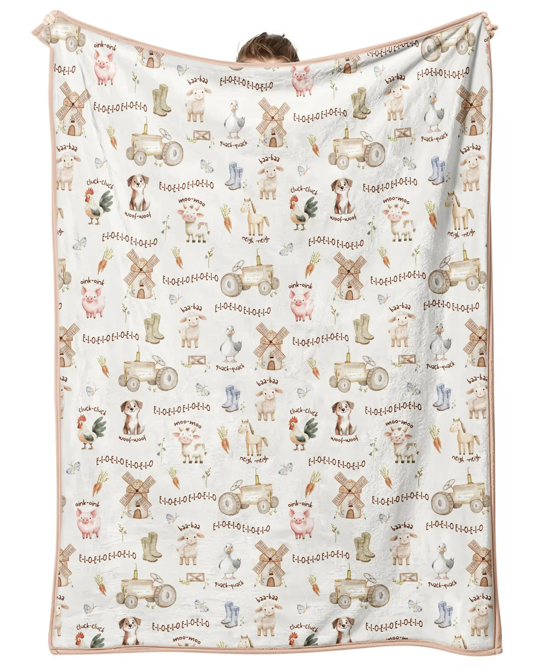 Old McDonald Farm Family Matching Bamboo Blanket