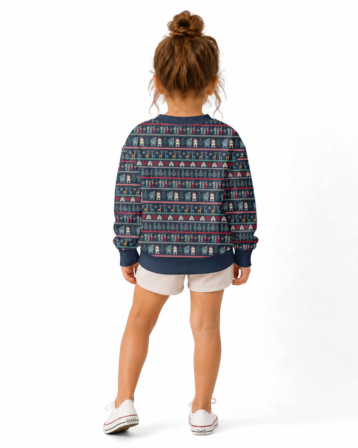 Vintage Nordic Christmas Bamboo Crewneck Sweatshirt