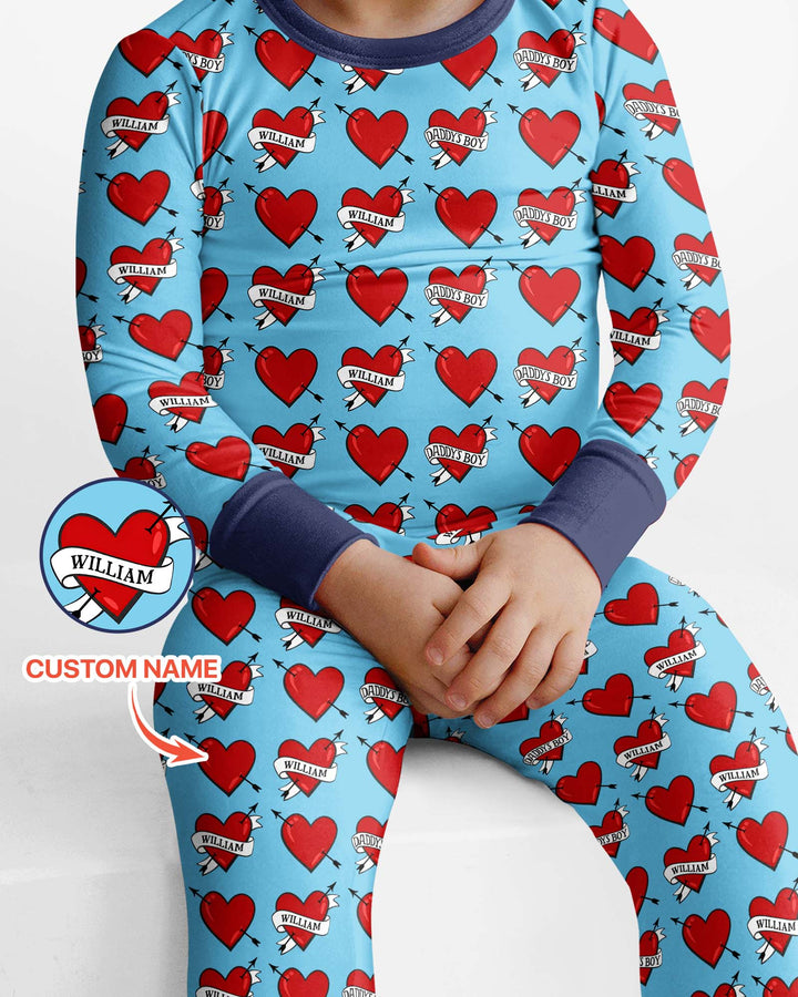 Zweiteiliges Langarm-Pyjama-Set mit Sommerfrüchten