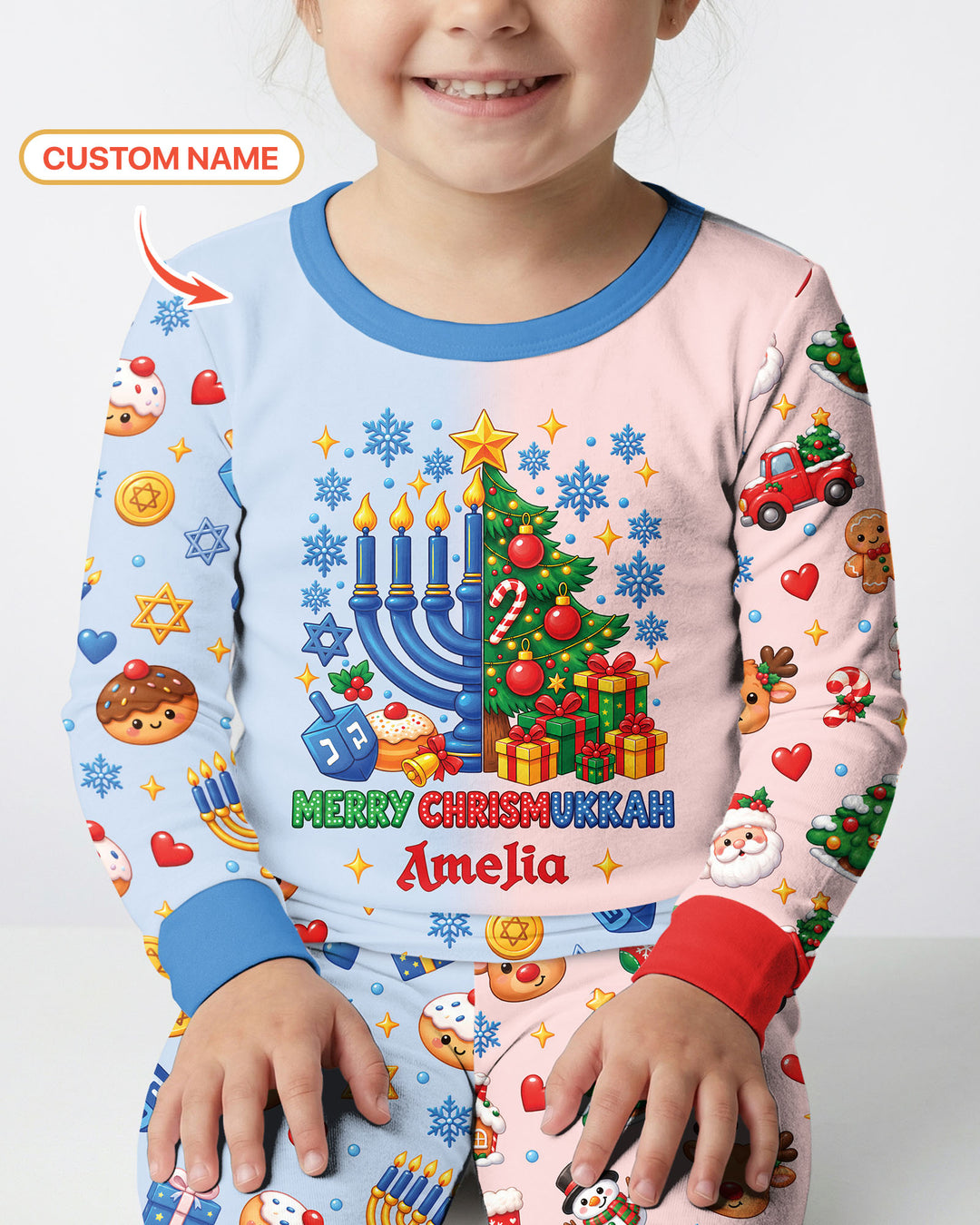 Merry Chrismukkah Bamboo Two Piece Long Sleeve Pajama Set