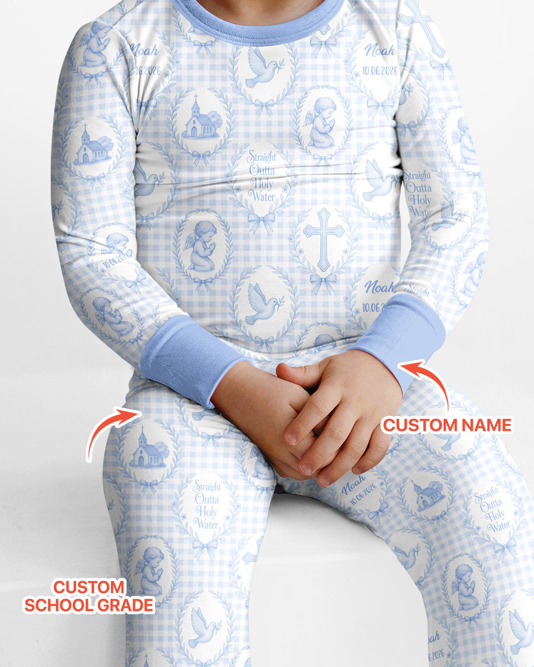 Zweiteiliges Langarm-Pyjama-Set mit Sommerfrüchten