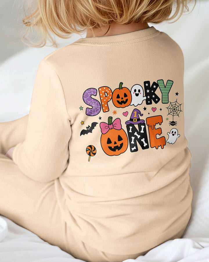 Personalized Name 1st Halloween Pumpkin Ghost Spooky One Birthday Bamboo Convertible Zippy