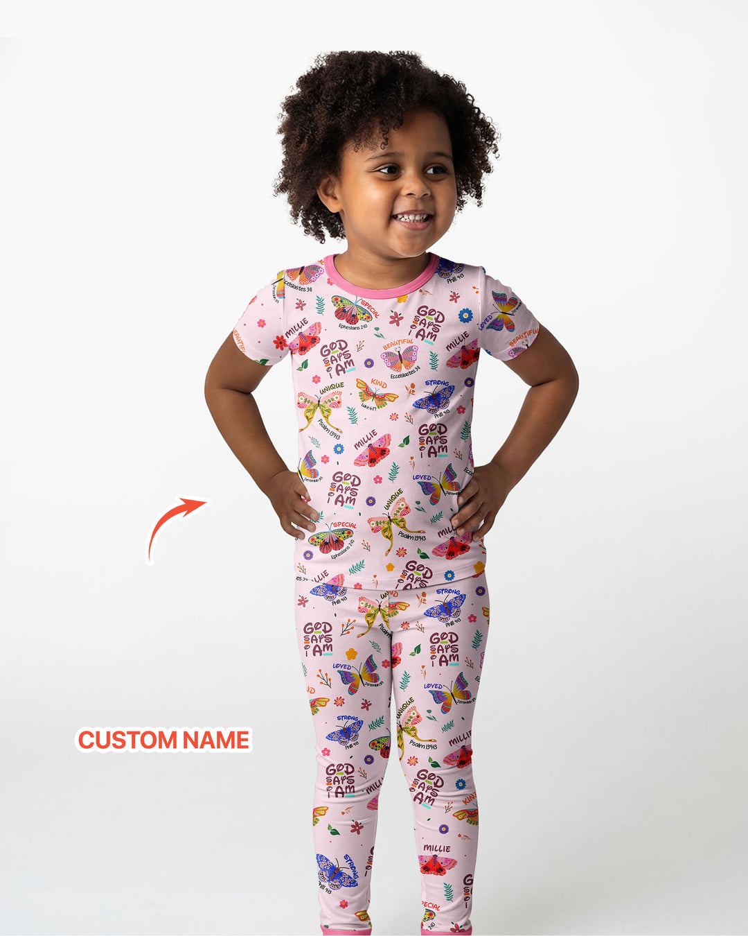 Zweiteiliges, kurzärmliges Pyjama-Set mit Marienkäfern