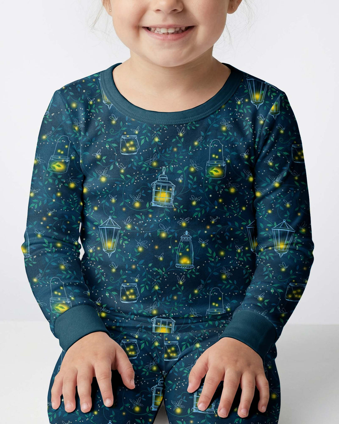Firefly Lantern Night Bamboo Two Piece Long Sleeve Pajama Set