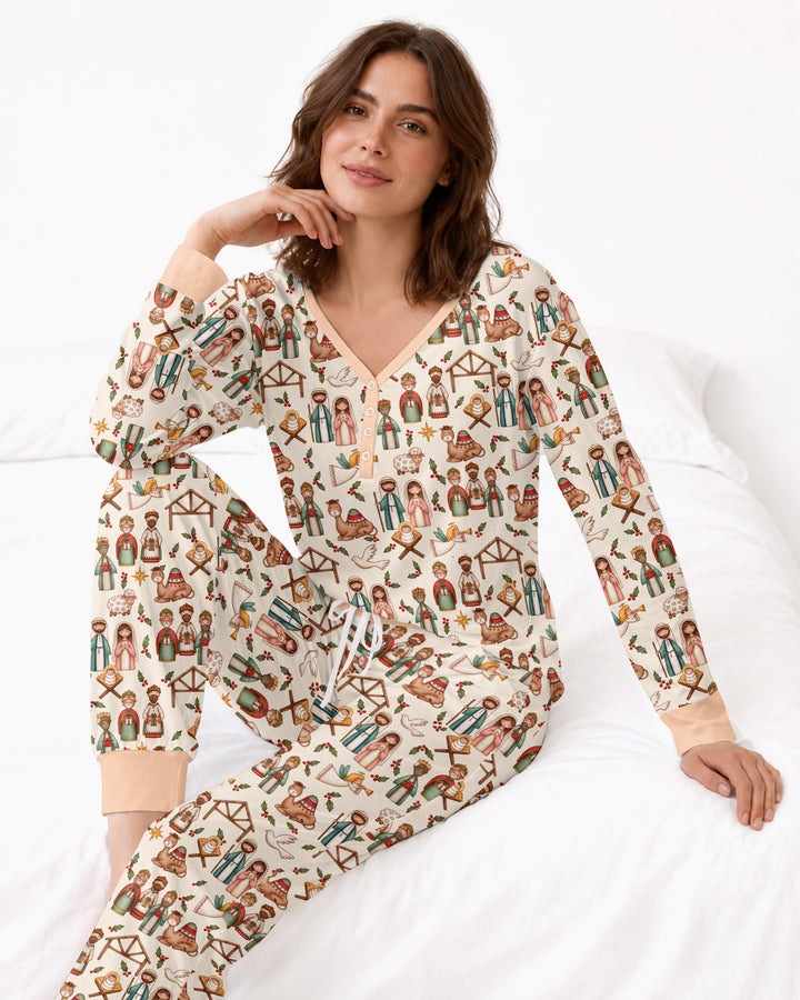 Holy Night Nativity Bamboo Women Pajama Set