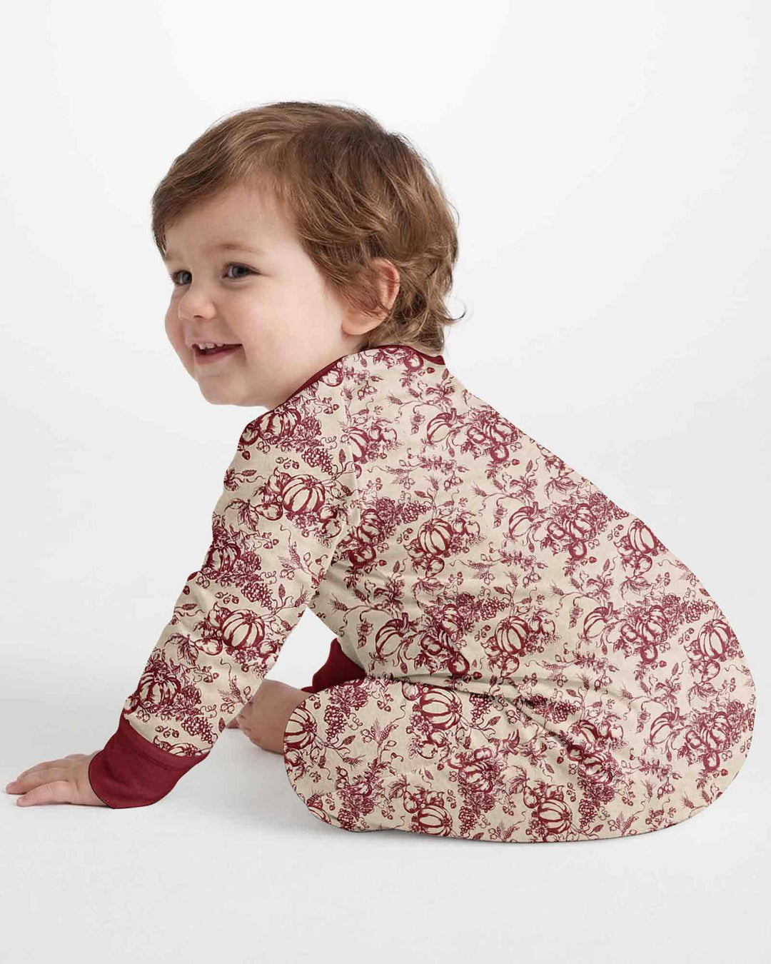 Fall Pumpkin Toile Family Matching Bamboo Convertible Zippy