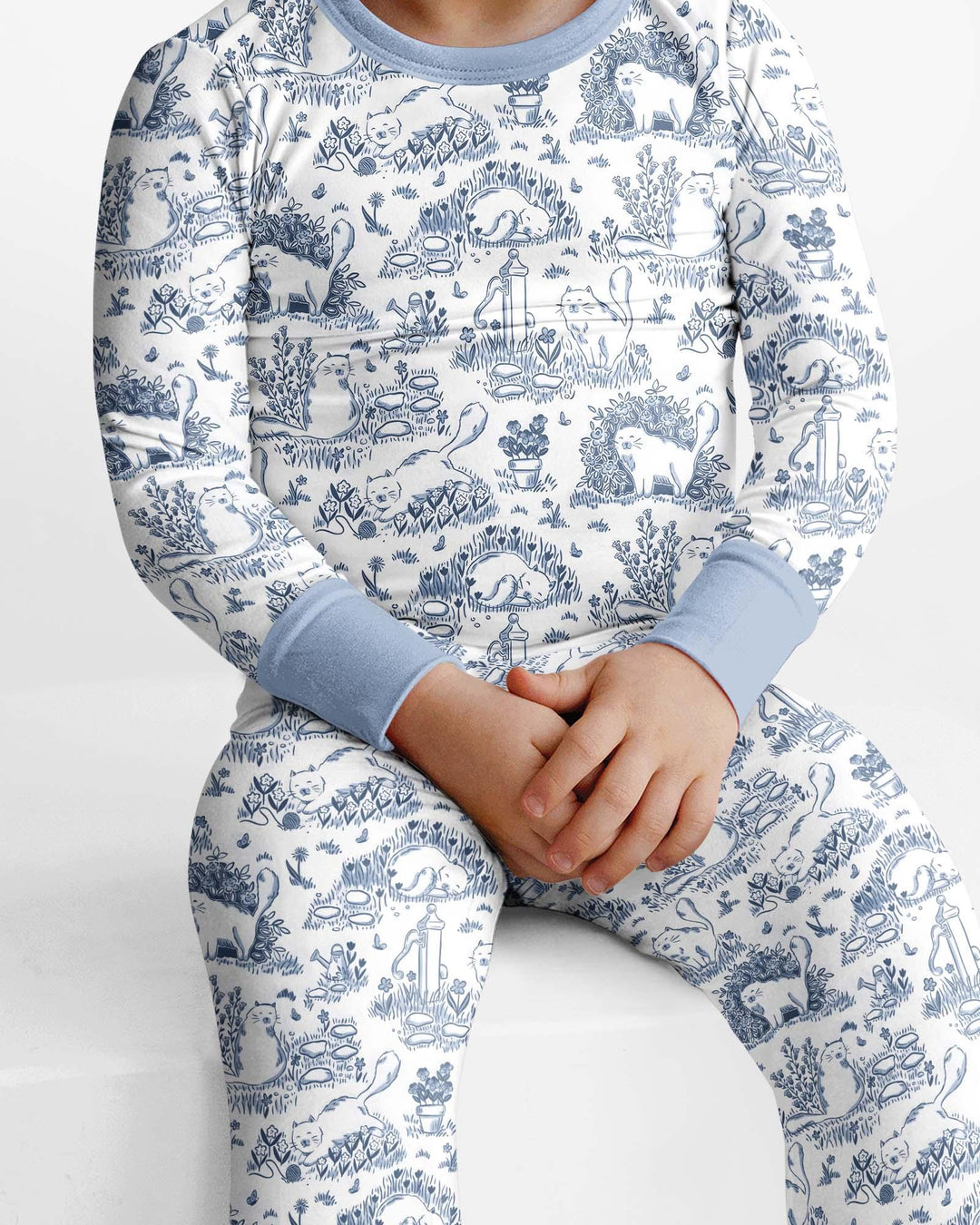 Conjunto de pijama de dos piezas de bambú de manga larga