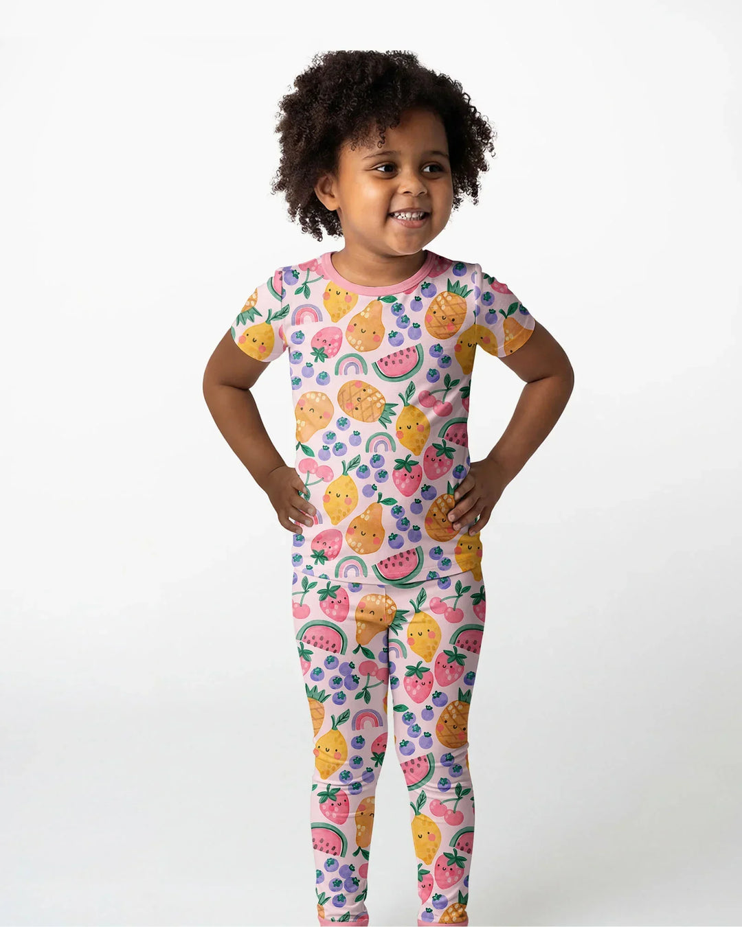 Conjunto de pijama de dos piezas de manga corta de bambú