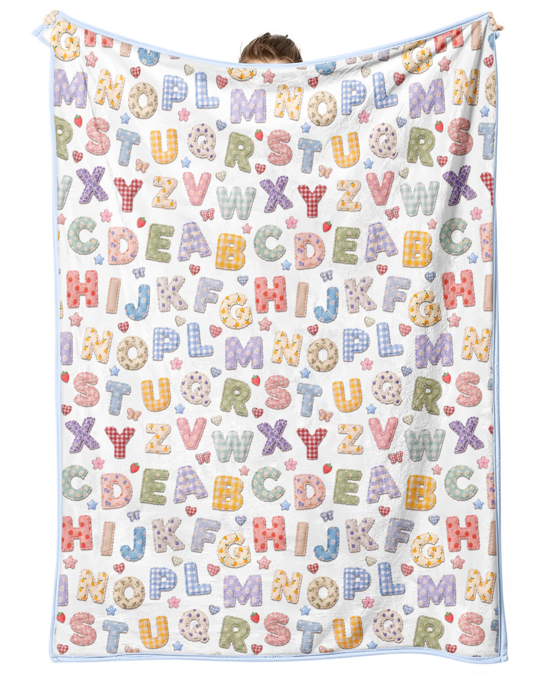 Fabric Alphabet Letters Bamboo Blanket