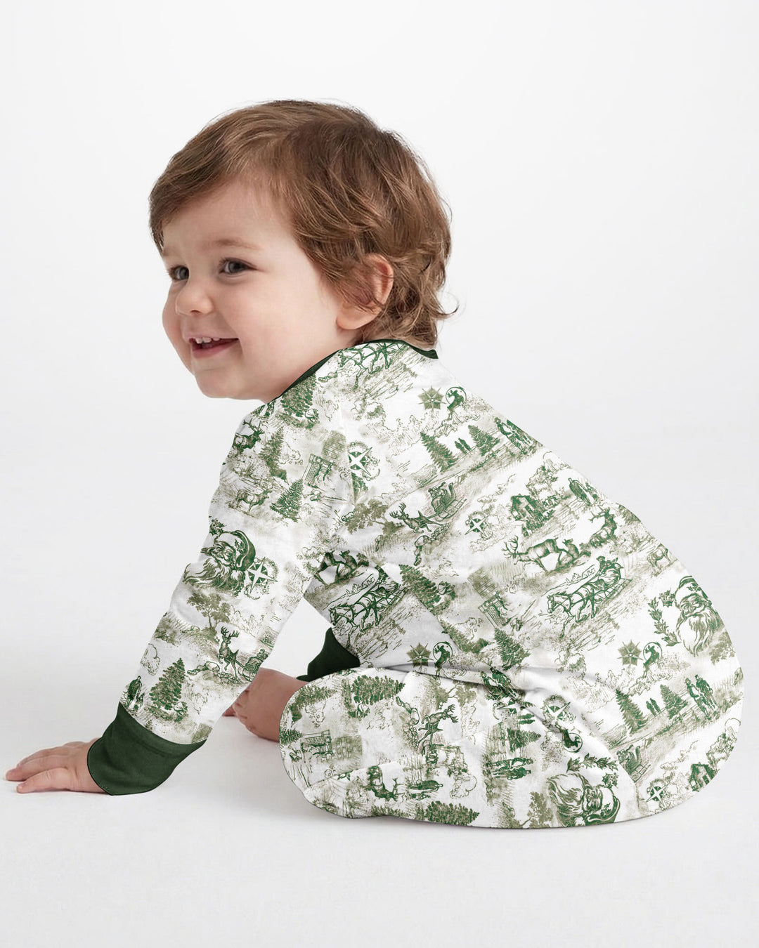 Merry Christmas Toile  Bamboo Convertible Zippy