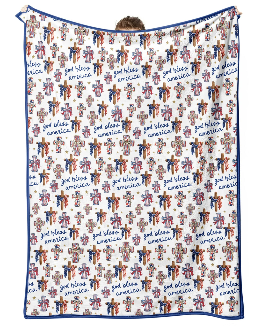 God Bless America Family Matching Bamboo Blanket