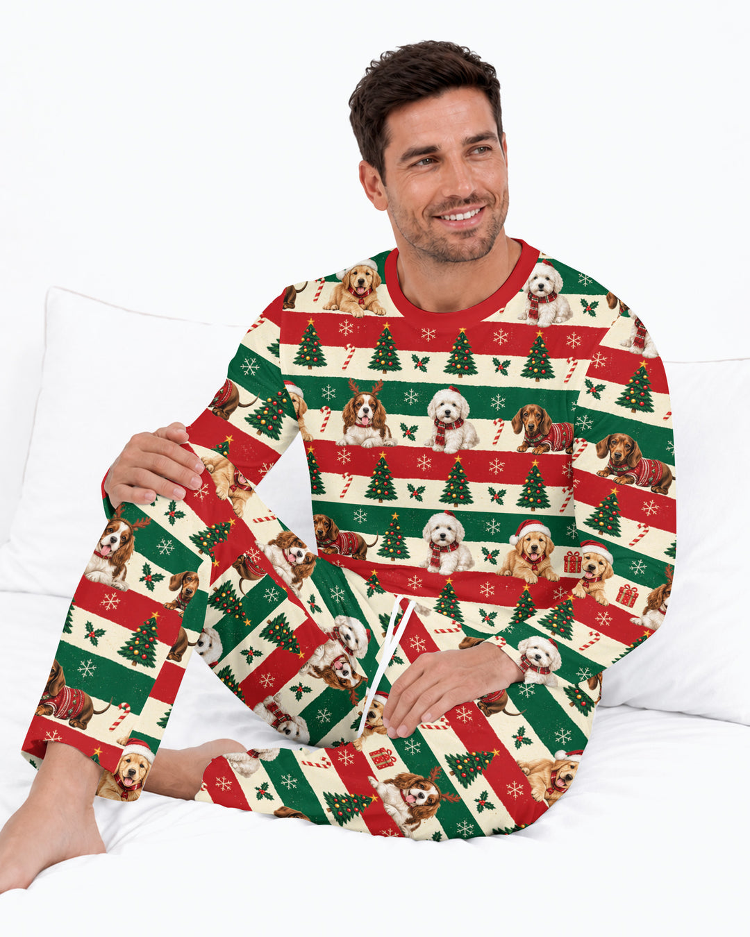 Dog Lover Christmas Bamboo Men's Pajama Set