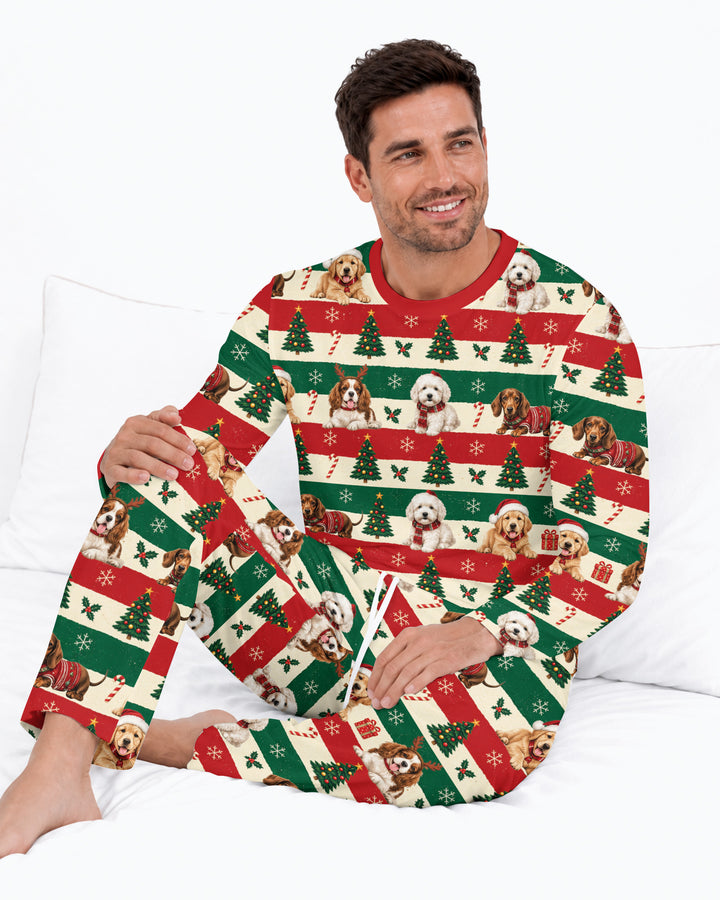 Dog Lover Christmas Bamboo Men's Pajama Set