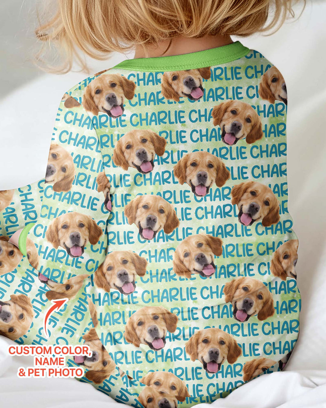 Custom Pet Photo With Name Watercolor Bamboo Convertible Zippy