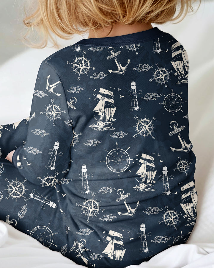 Vintage Nautical Voyage Bamboo Convertible Zippy