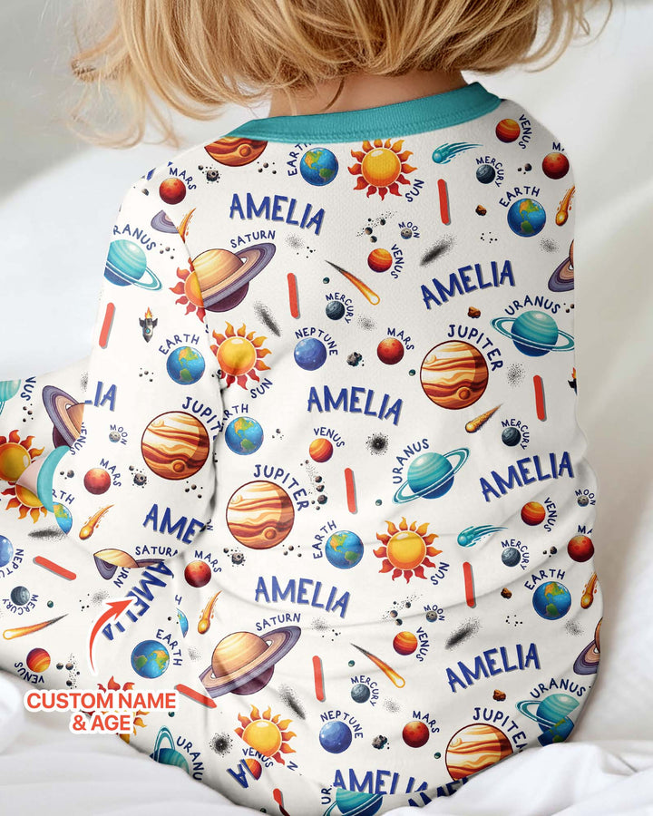 Personalized Birthday Solar System Bamboo Convertible Zippy