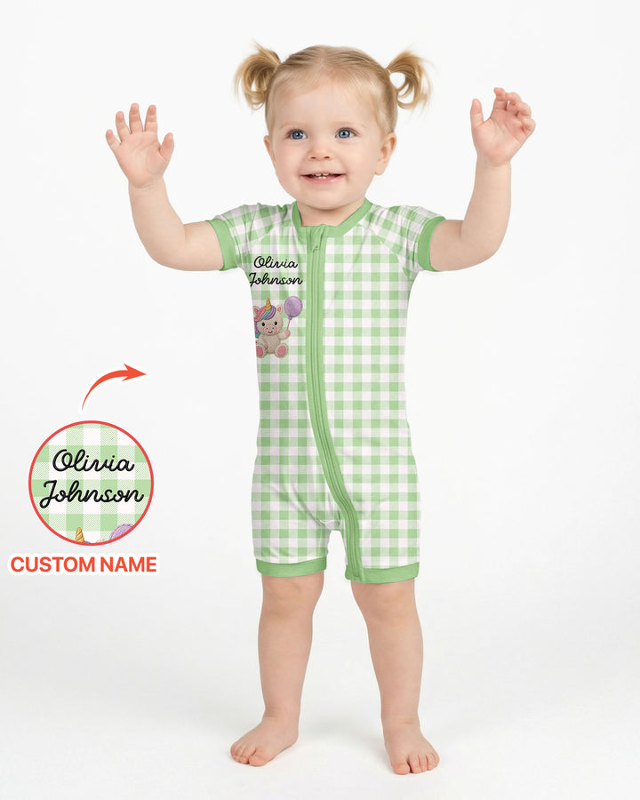 Teddy Bear Baby Bamboo Shorty Zippy