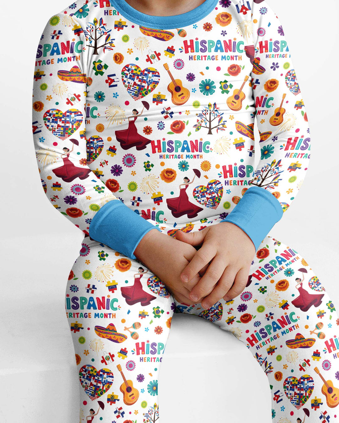 Fiesta Hispanic Heritage Month Bamboo Two Piece Long Sleeve Pajama Set
