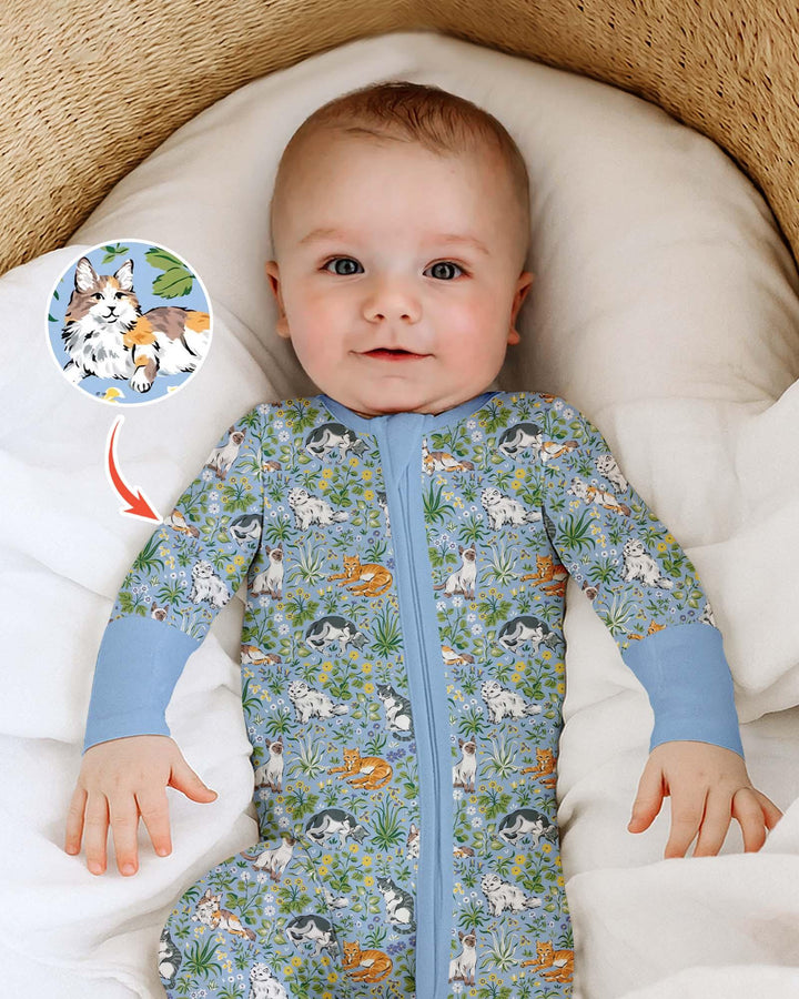 Gerippte Babykleidung mit individuellem Foto - Weich &amp; Skizzenhaft