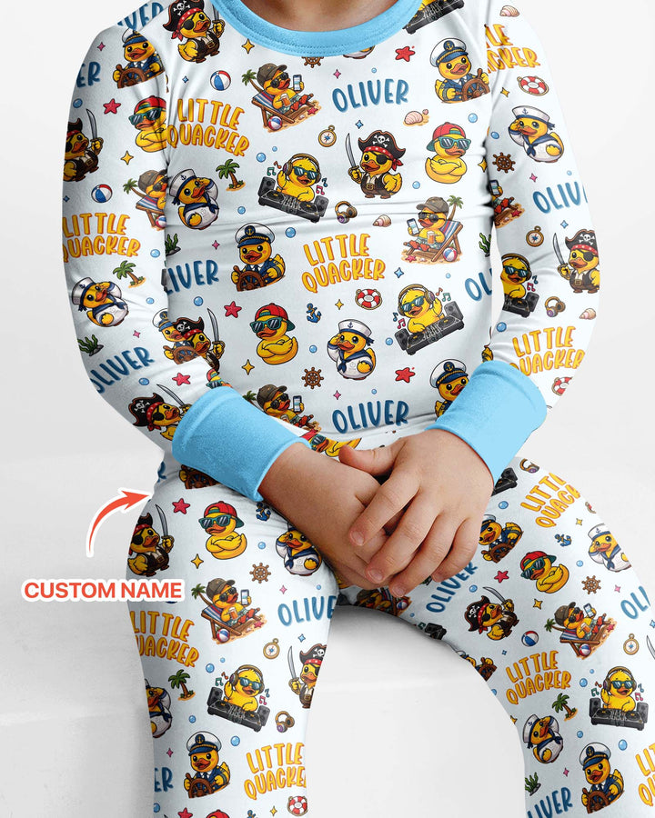 Little Quacker Bamboo Two Piece Long Sleeve Pajama Set