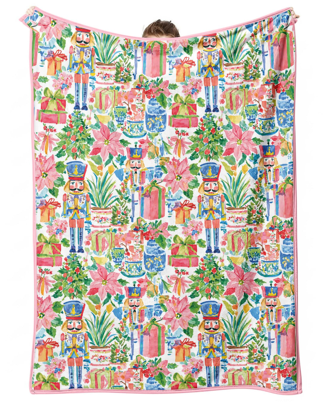 Watercolor Nutcracker Holiday Bamboo Blanket