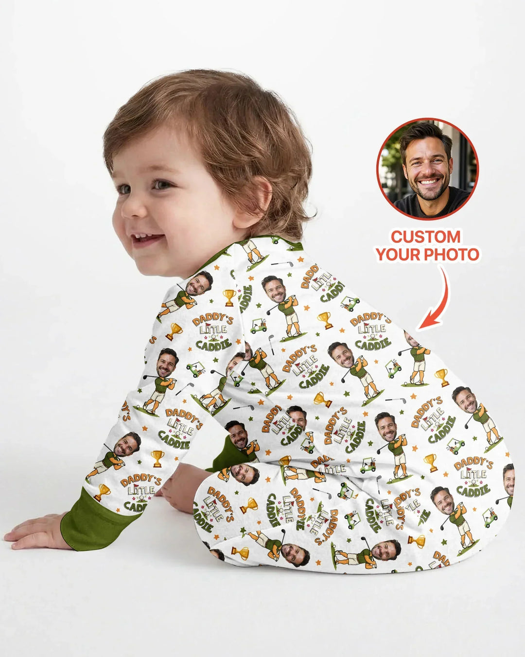 Custom Photo Daddy's Little Caddie Daddy & Me Matching Bamboo Convertible Zippy