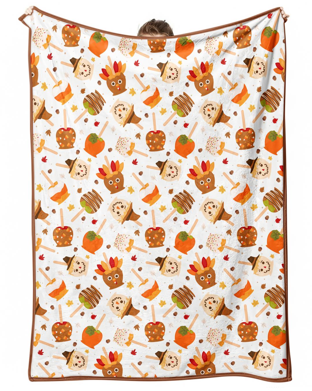 Fall Caramel Apple Family Matching Bamboo Blanket