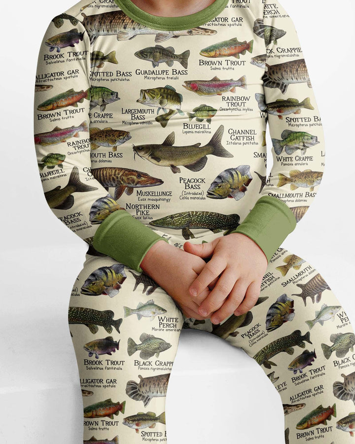Zweiteiliges Langarm-Pyjama-Set mit Sommerfrüchten