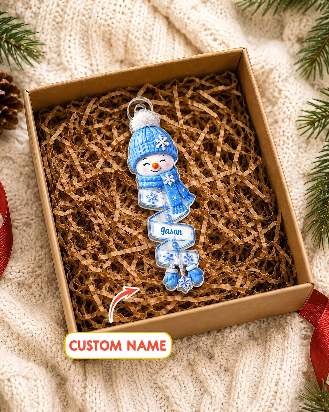 Snowman Christmas - Personalized Acrylic Ornament