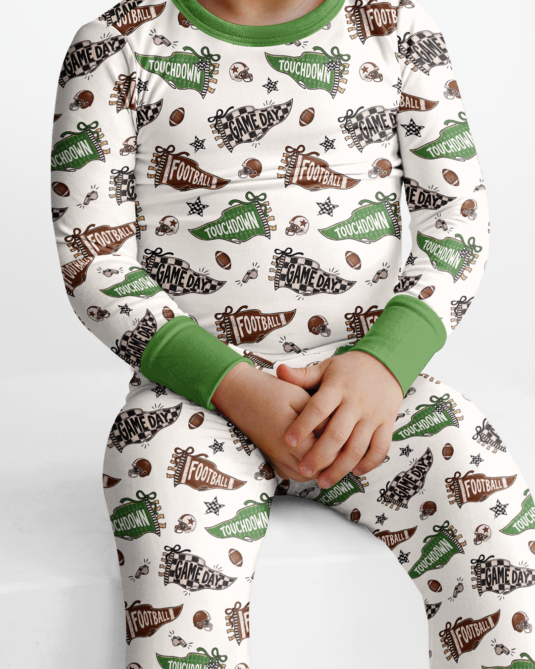 Touchdown Season Bamboo Two Piece Long Sleeve Pajama Set