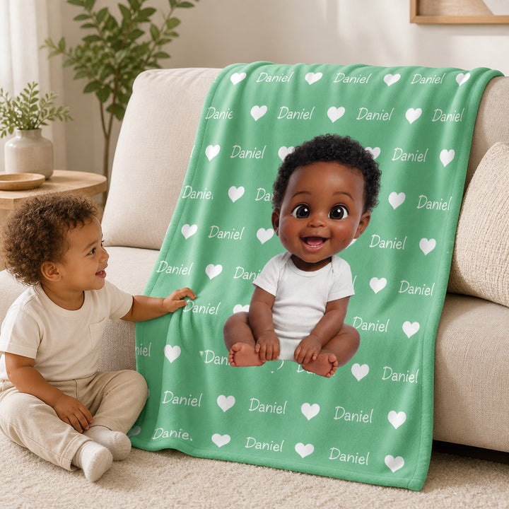 My Mini Portrait Bamboo Blanket