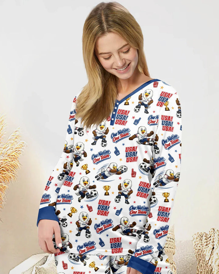 Soccer One Nation One Team Bamboo Women Pajama Set