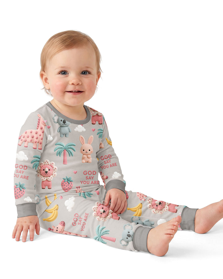 Little Blessings Bamboo Two Piece Long Sleeve Pajama Set
