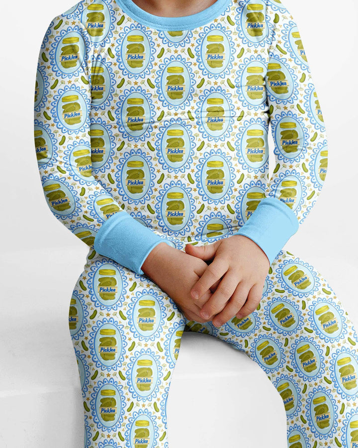Pickle Coquette Bamboo Two Piece Long Sleeve Pajama Set