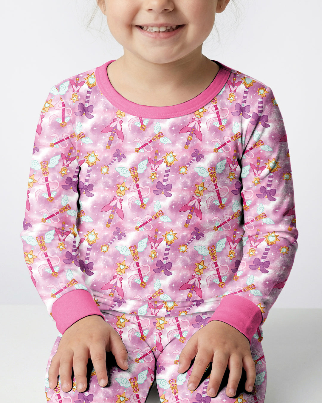 Zweiteiliges Langarm-Pyjama-Set mit Sommerfrüchten