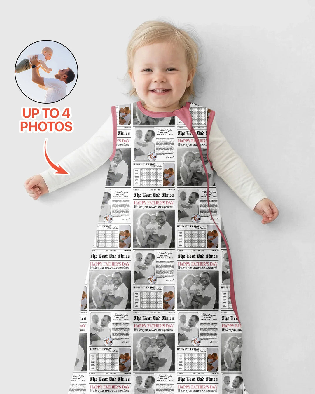 Custom Photo The Best Dad Times Bamboo Sleep Bag